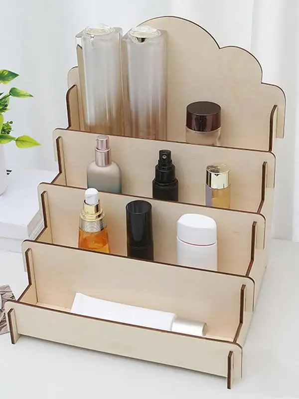 4 Tier Sturdy Wood Display Stand Sticker Display Stand Greeting Card Display Stands Card Organizers for Greeting Cards Postcards