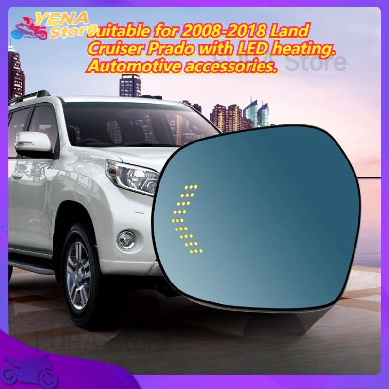 

Side-view mirrors for the car are suitable for 2008-2018 Land Cruiser Prado with LED heating. Automotive accessories.