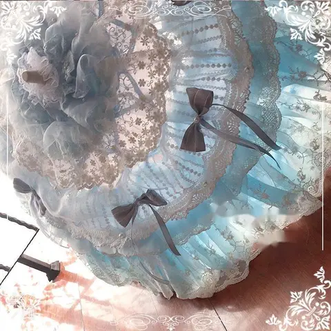 로리타 수제 파티 레이스 우산 용수철, 꽃 잔치, 결혼 베르사유 파라솔, 로코코 엘 프린시피토