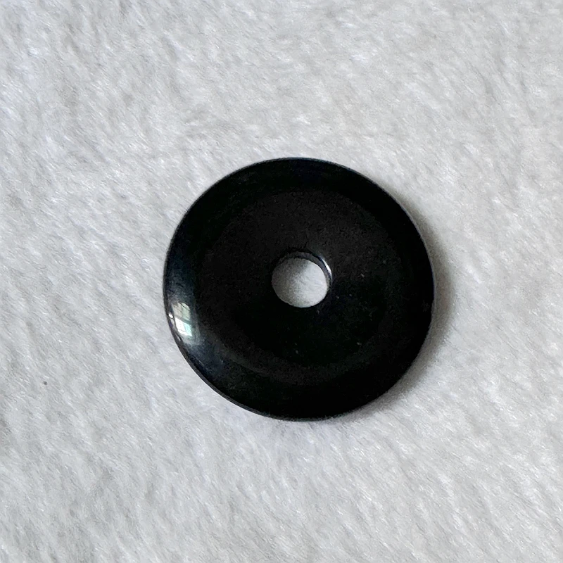 천연 블랙 마노 원형 도넛 보석 펜던트, 보석 목걸이 액세서리, 도매, 약 40mm, 1 개