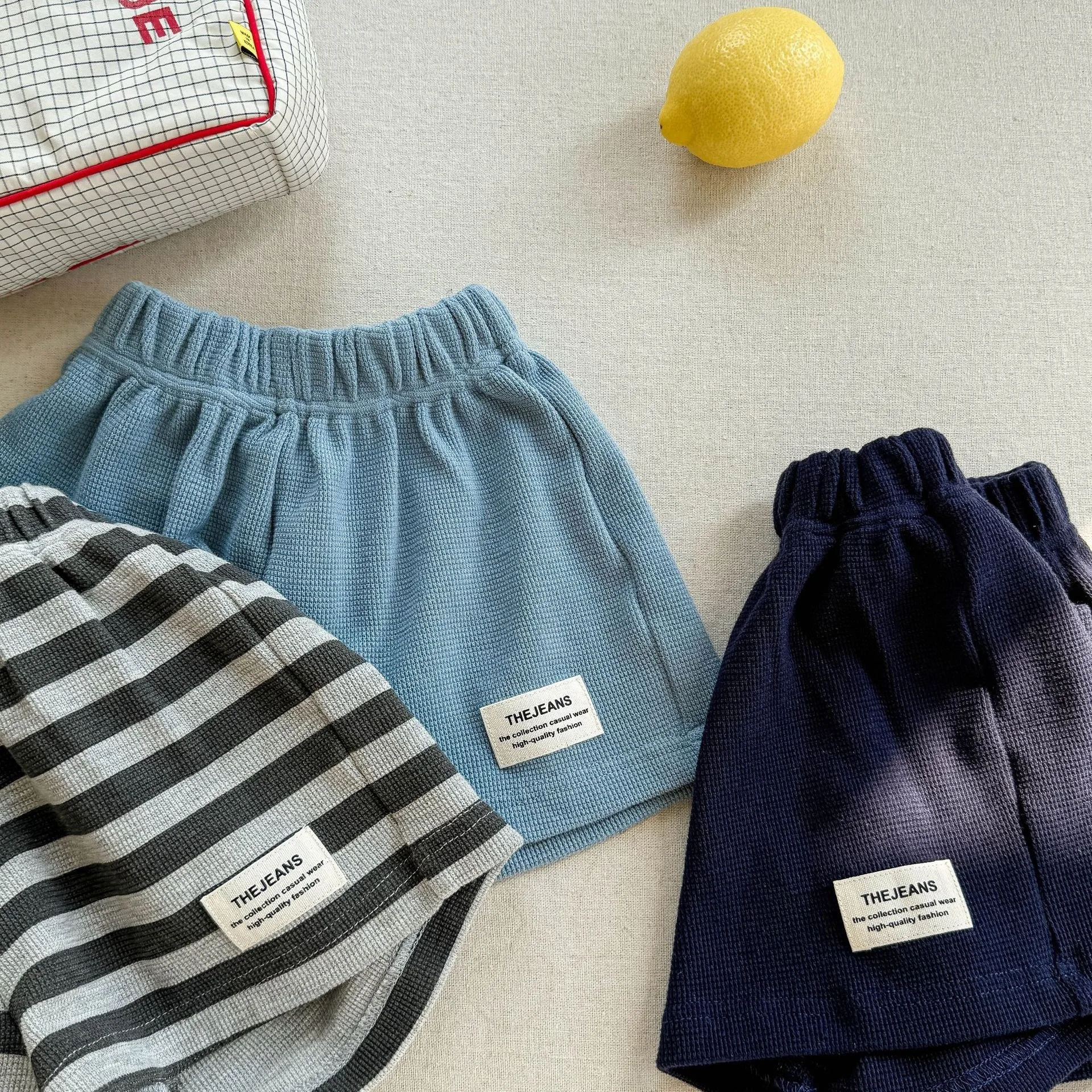 

Ircomll 2pcs Children's Thin Shorts 2026 Summer Boys Girls Korean Elastic Waist Short Pants Teens Shorts Children's Clothing