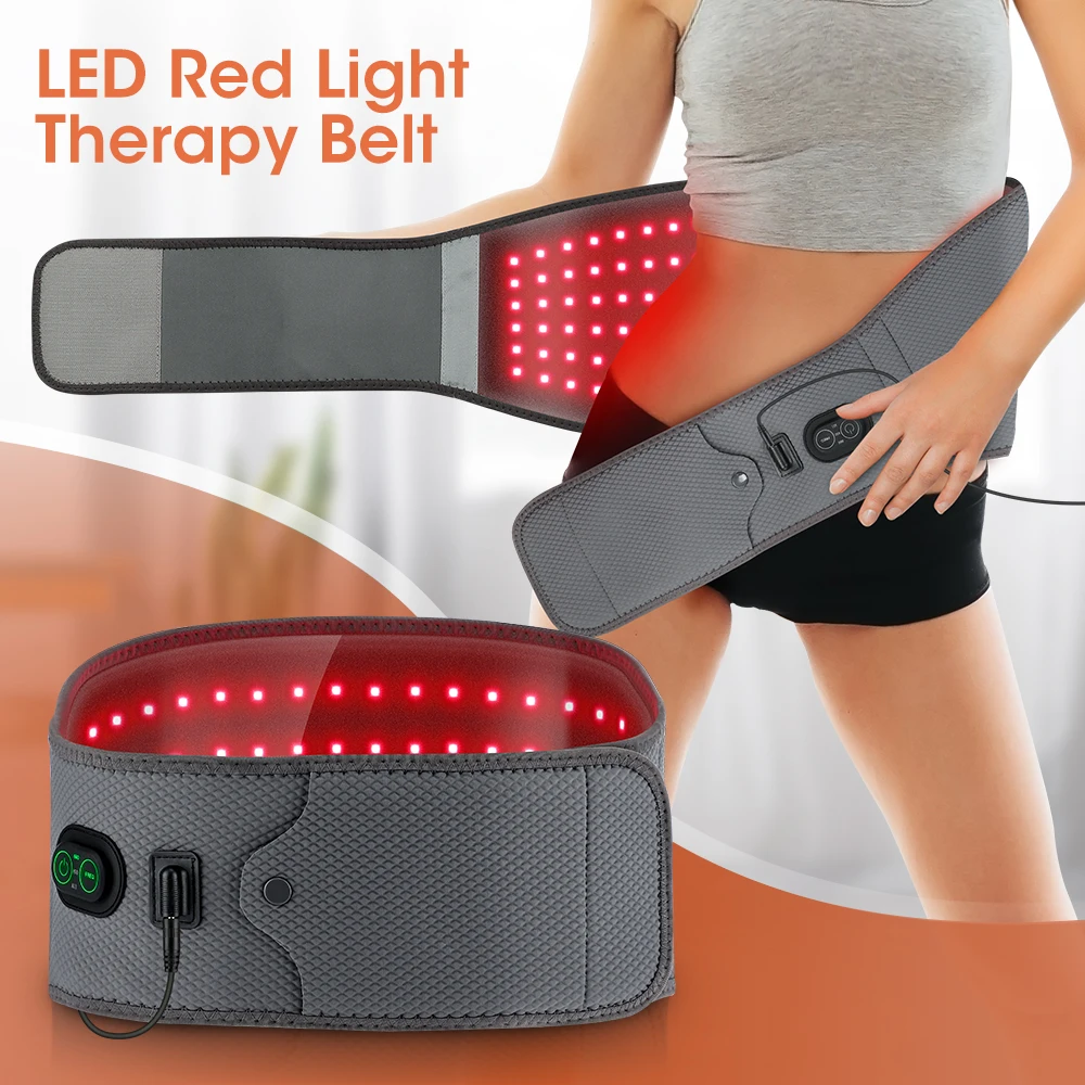

Electric Waist Support Belt 120pcs Lamp Beads 660nm 850nm Near Infrared Brace Belt Lumbar Back Muscle Relax