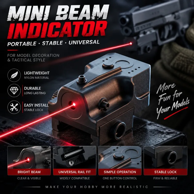 Portable Hobby Model Beam Indicator Set, Firm Lock Structure for Multi‑Purpose Rail Mount Use