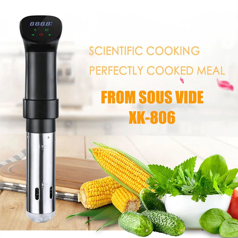 Cocina Sous Vide de 1100W, Circulador de Inmersión táctil LCD, cocina precisa IPX7, cocina al vacío impermeable con pantalla Digital