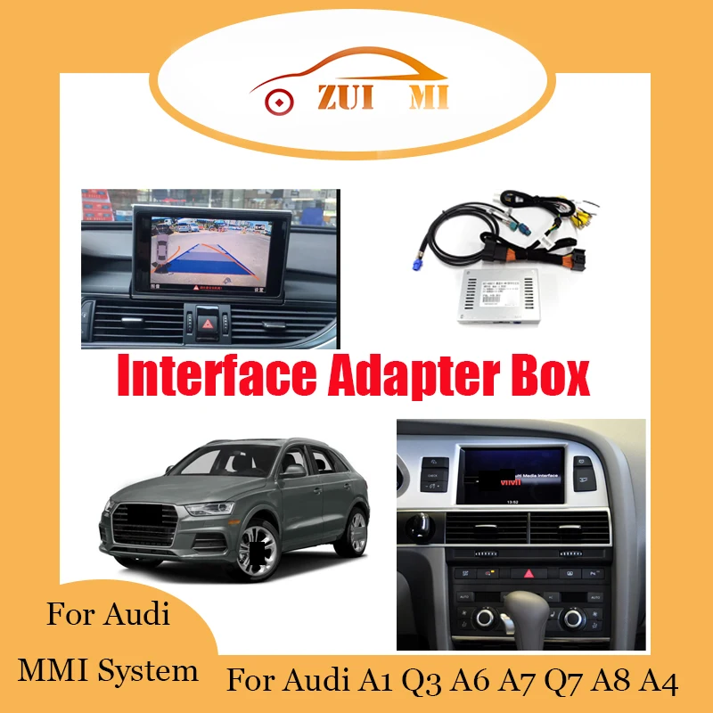 For Audi 3GMMI System Interface Adapter Box For Audi A1 Q3 A6 A7 Q7 A8 A4 Q5 Q5 High-End Reverse Camera Decoder