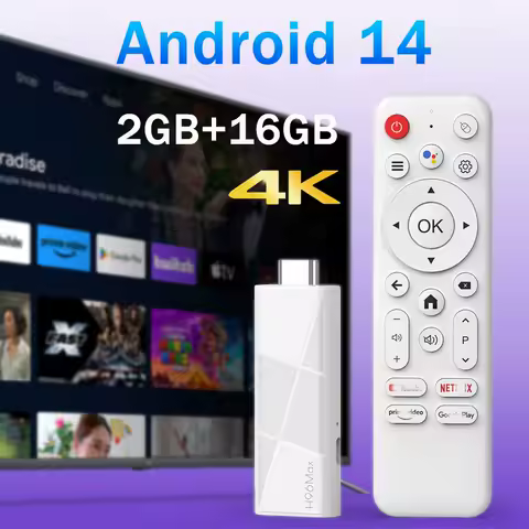 Android TV Stick H96 MAX RK3518 Wifi6 Android 14.0 BT5.4 4K Media Player Voice Assistant Remote New Smart TV Stick 2GB 16GB