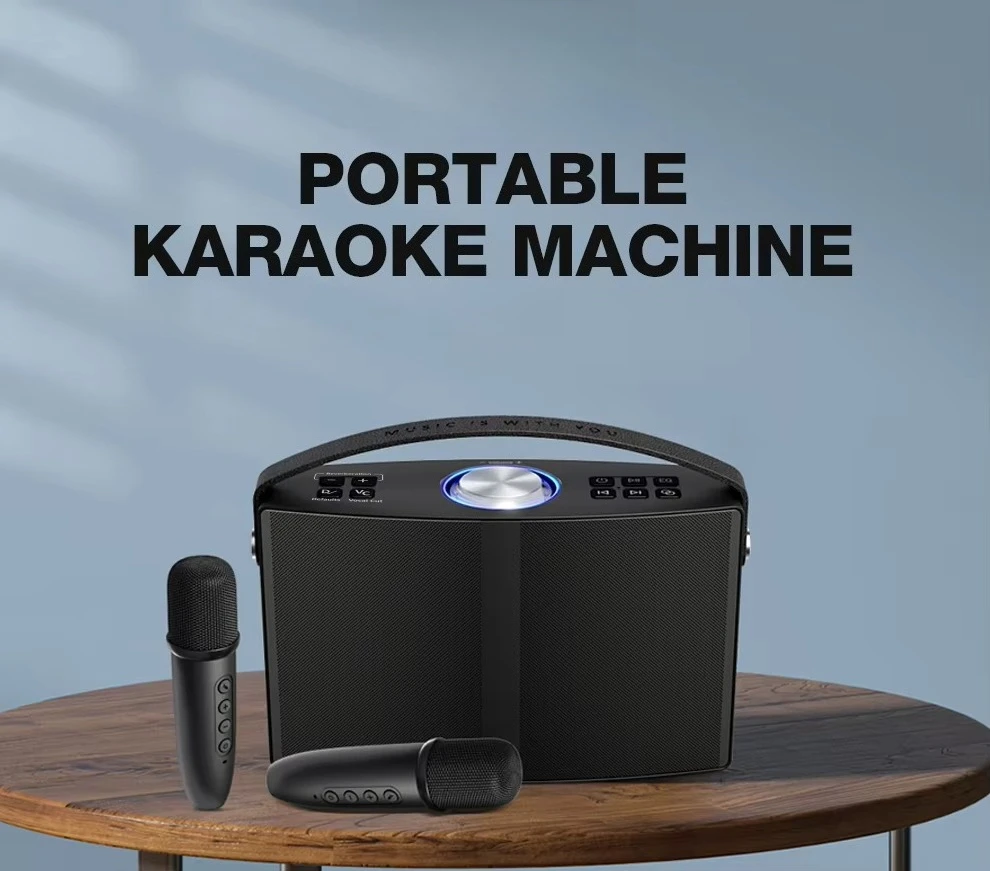 30W 2 Microphone Super Bass Portable Karaoke Bluetooth Speaker With Multiple EQs for Home - view 2