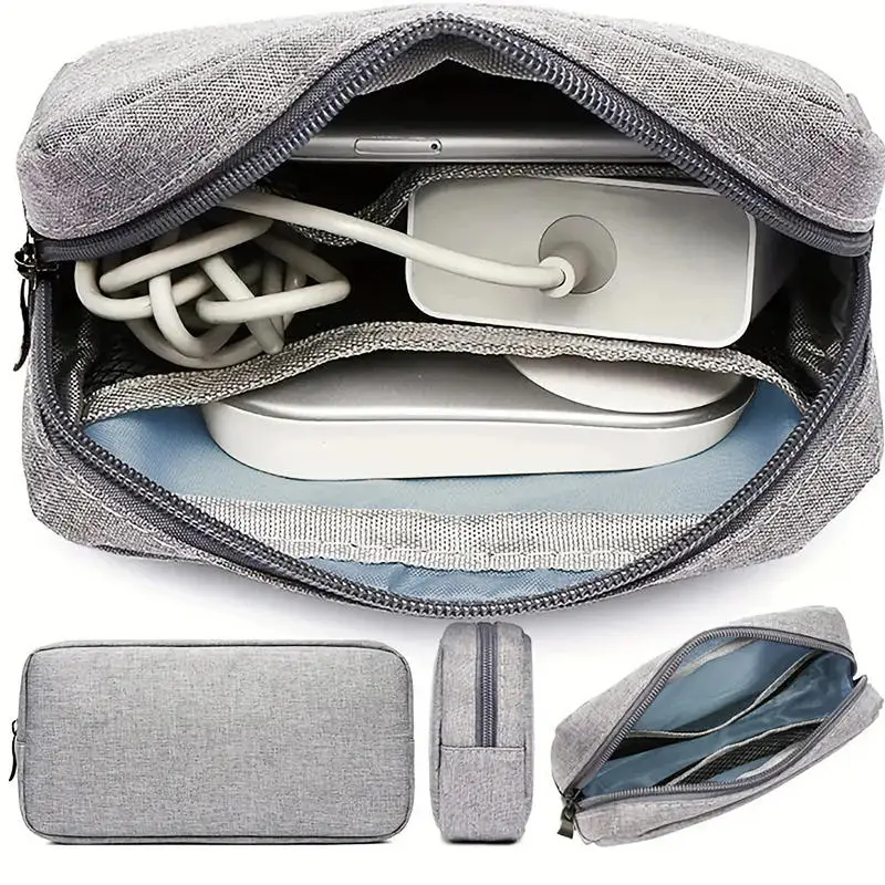 

1Pcs Digital Portable Organizer Case for Headphones Travel Closet Storage Bag Zipper Accessories Charger Data Cable USB Bag