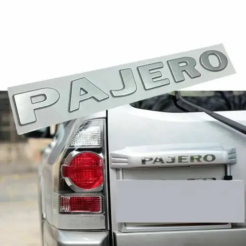 Free shipping high quality 3D for Pajero Letter Logo ABS Emblem Badge Stickers Car Body Side Logo Decal For Mitsubishi Pajero