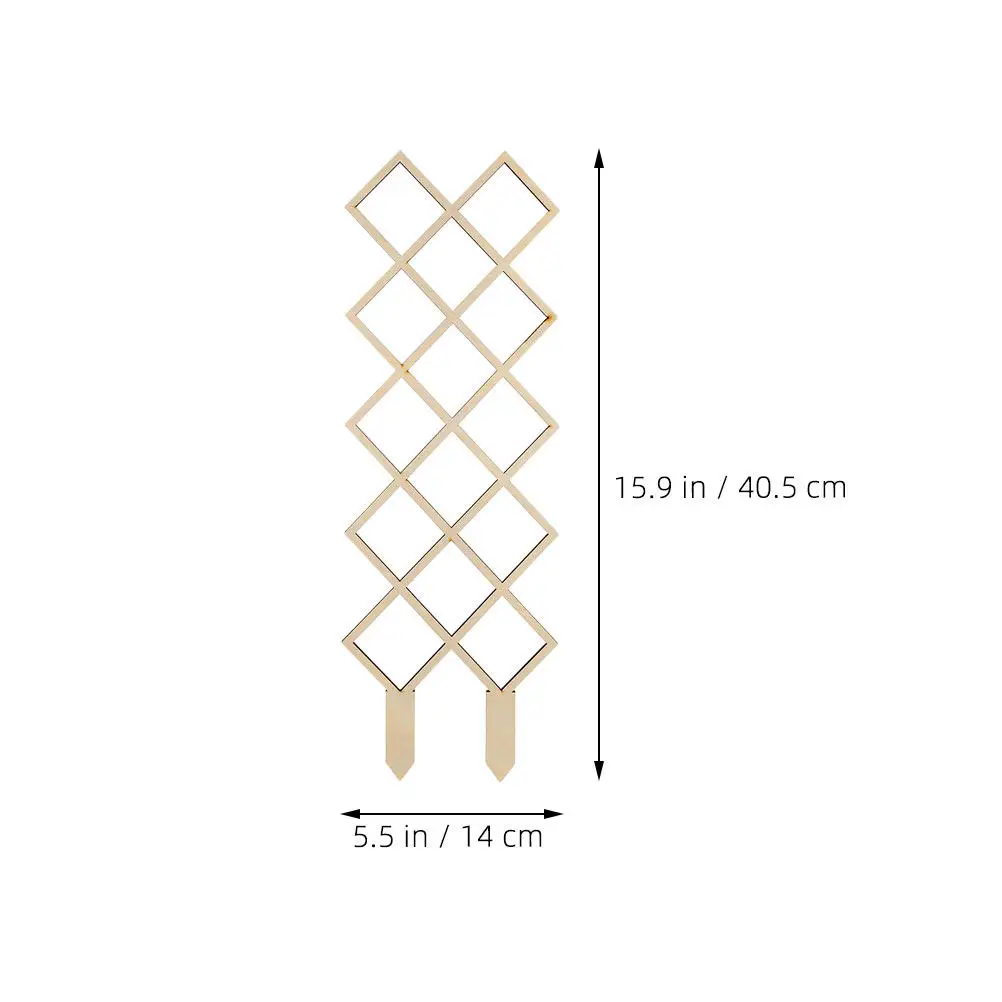 Wooden Plant Trellis Indoor Garden Support Frame DIY Climbing Vines Orchids Tomatoes Elegant Honeycomb Pattern Sturdy Reusable