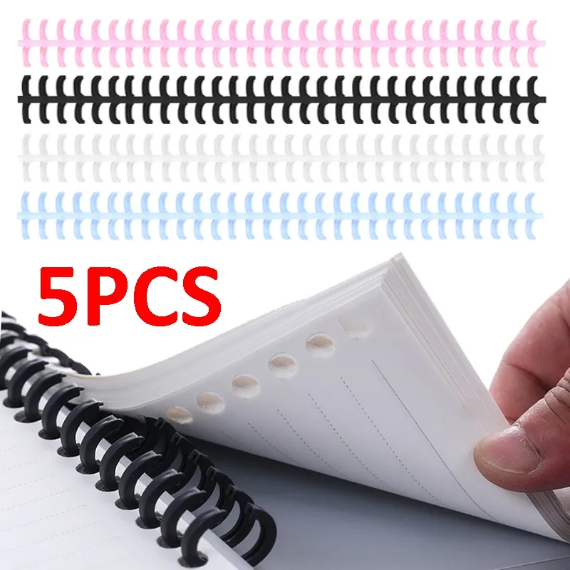 5/1Pcs 30 Holes Spiral Binding Coils Binding Spines Combs Snap Split Binder Rings for Notebook DIY Paper Photo Album Stationery