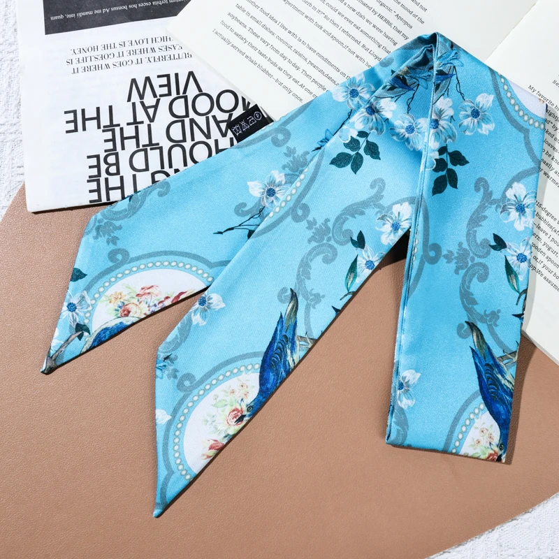 Lenço de seda feminino inverno nova chegada decorativa moda neckwear para senhoras
