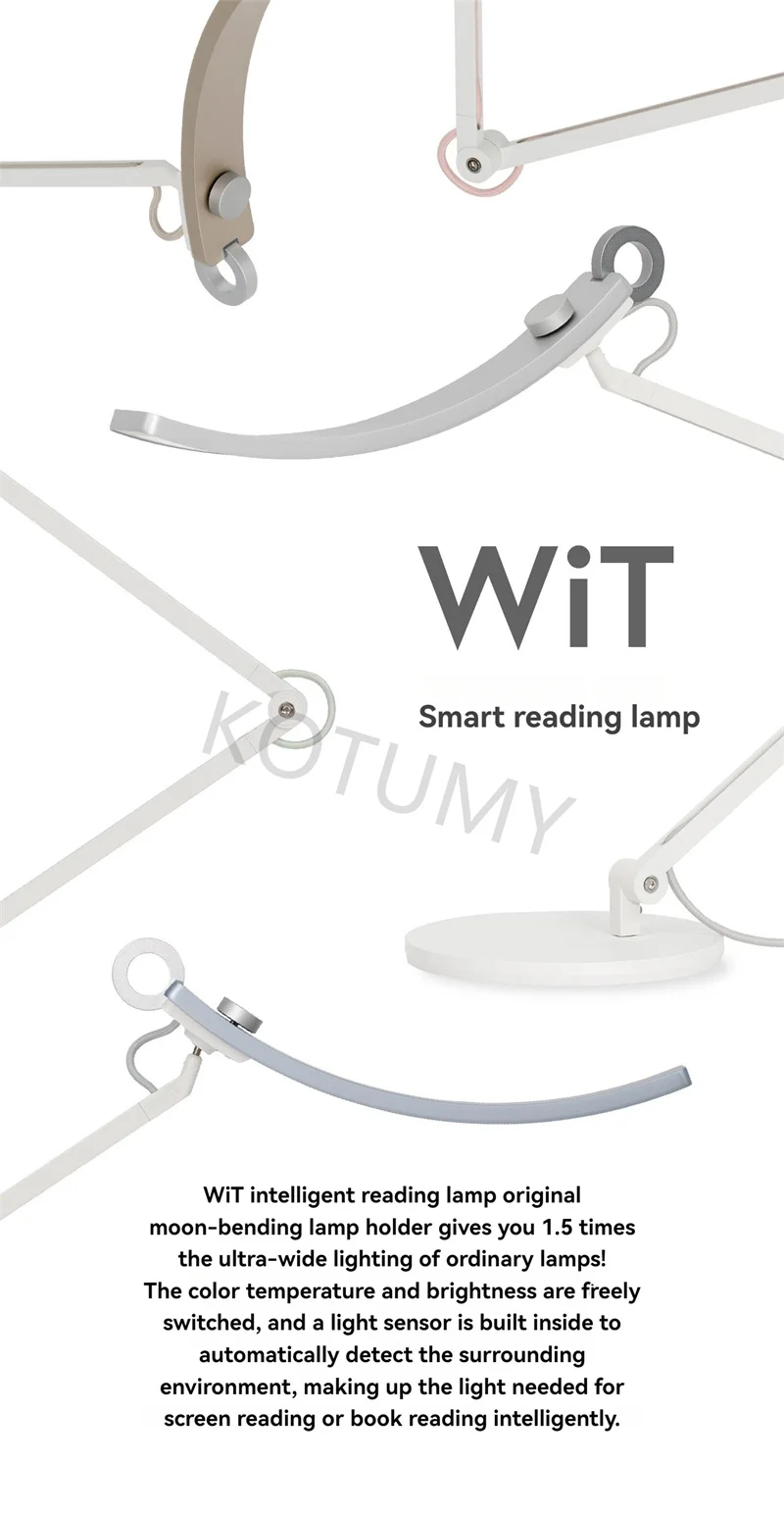 WiT Full Spectrum Eye-Caring Desk Lamp Adjustable LED Table Light For Student Reading Homework Learning Anti Glare Home Study