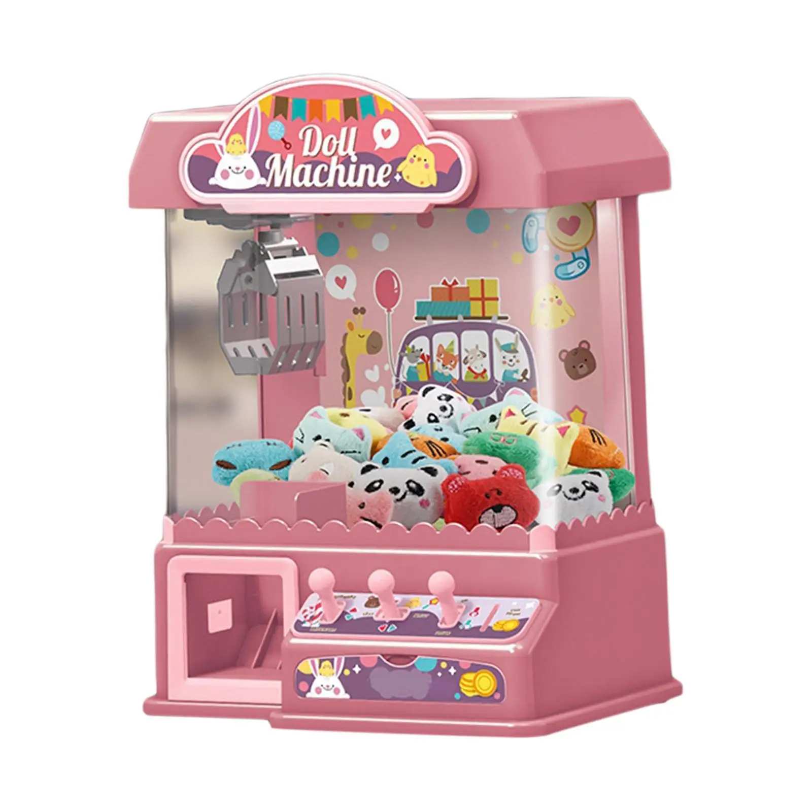 Claw Machine Practical Claw Catch Toy Doll Machine for Game Red