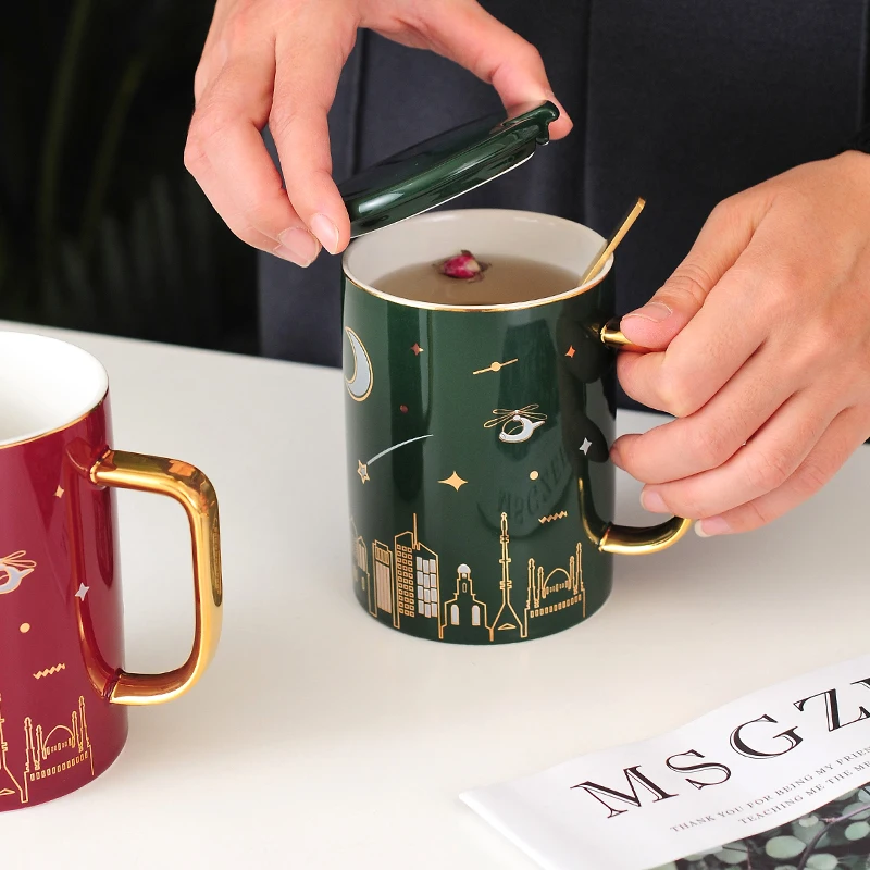 Estético viagens canecas cerâmica moda minimalista café da manhã japonês alta qualidade copos de café canecas criatividade tasse caneca bonito copo