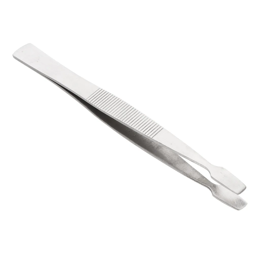 Professional Tweezers for Eyebrows Stainless Steel Round Tip Nail Art Tweezer Clip for Beauty Hobby Jewelry Bead Picking