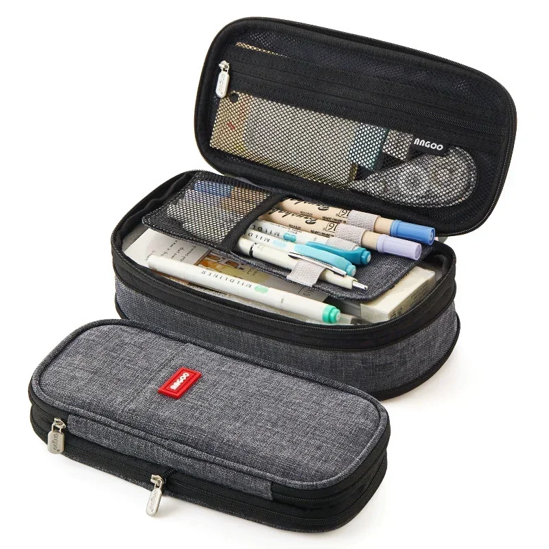 Trousse à crayons de grande capacité, papeterie fournitures scolaires, étuis à crayons, pochette de rangement de bureau, sac de rangement pour étudiants et enfants, étui à stylos, boîte