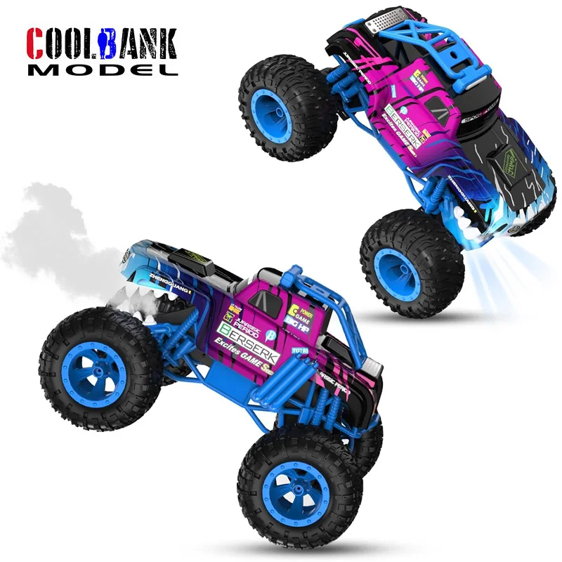 

COOLBANK High Speed Drift Monster Truck Toys 1:12 4WD Hobby Electric Truck with LED Light & Spray All Terrain Off Road Stunt Car