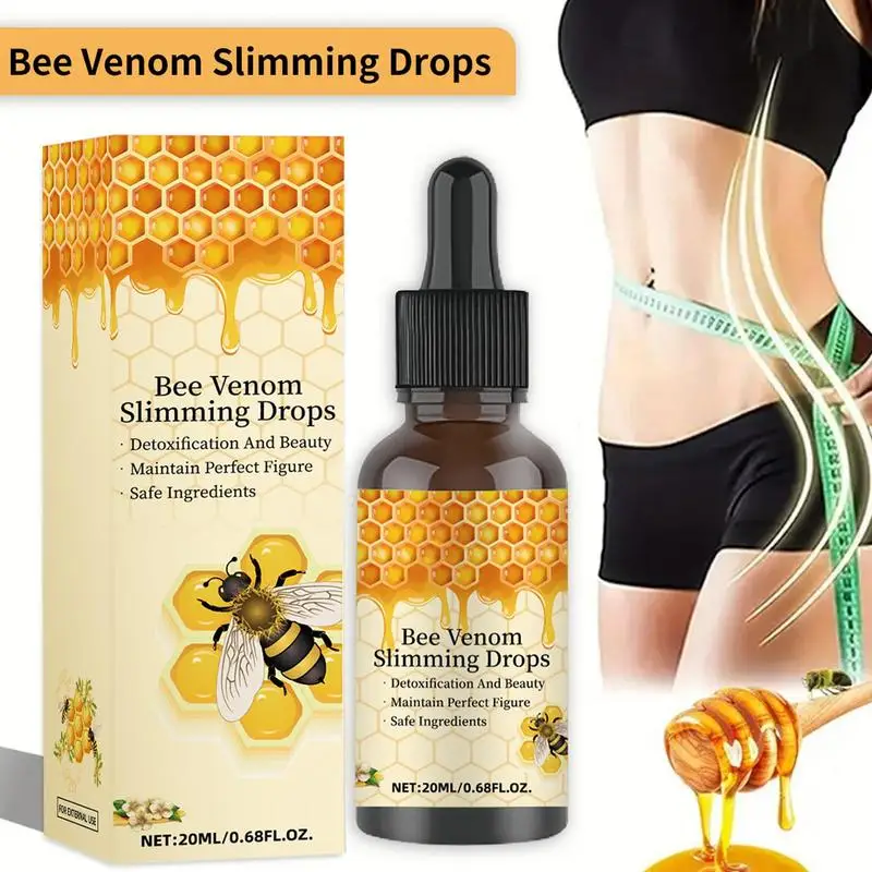 20ml Bee Venom Slimming Drops Waist Shaping Oil Nourishing Repair Firming Rejuvenating body Essence Lymphatic Drainage Liquid