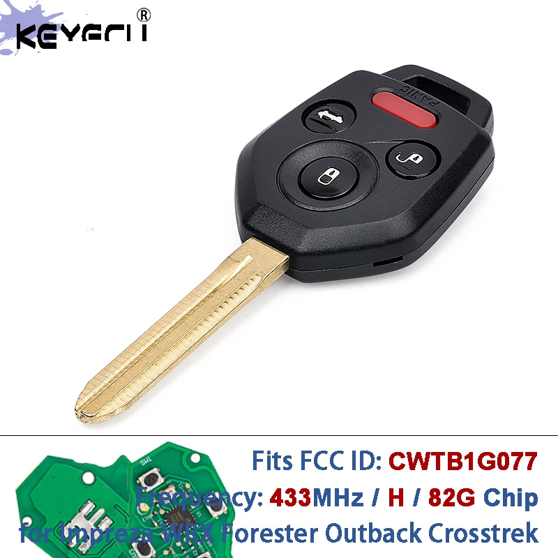KEYECU CWTB1G077 433MHz H G Chip 57497-FL00A 57497-AL27A Fernbedienungsschlüssel für Subaru Outback Crosstrek Impreza Forester 2019-2023