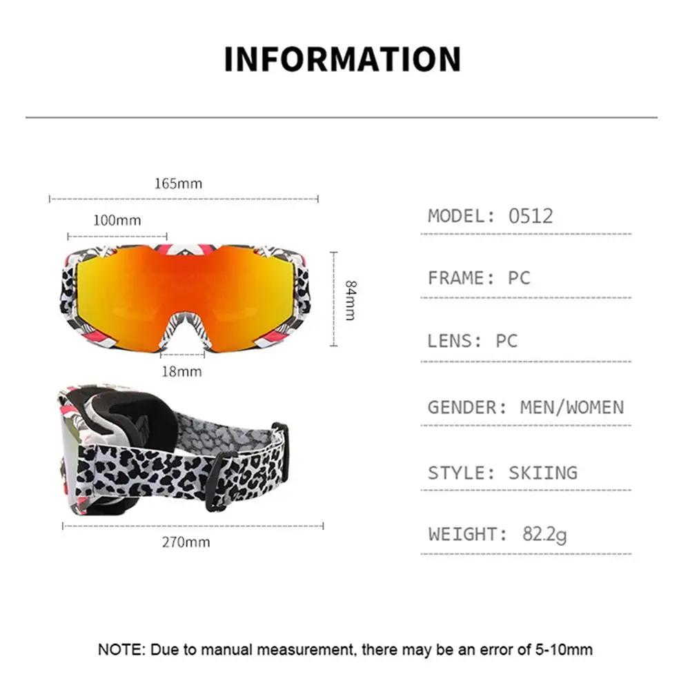 نظارات تزلج AIELBRO مقاومة للرياح للدراجات النارية والرياضات الخارجية والغبار UV400 #5