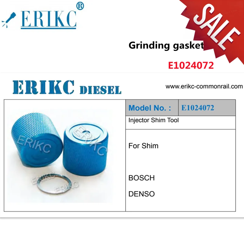 ERIKC Common Rail InjectionShims Grind Tool (2 PCS) E1024072 Repair Polish Washer for BOSH DENS0 Pizeo E1024072