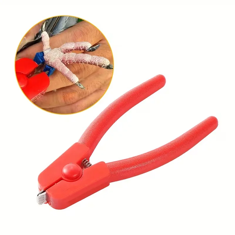 1PC 125MM Multifunctional Disassembly Birds Foot Ring Tool Professional Pigeons Parrots Electronic Leg Ring Opening Pliers Red