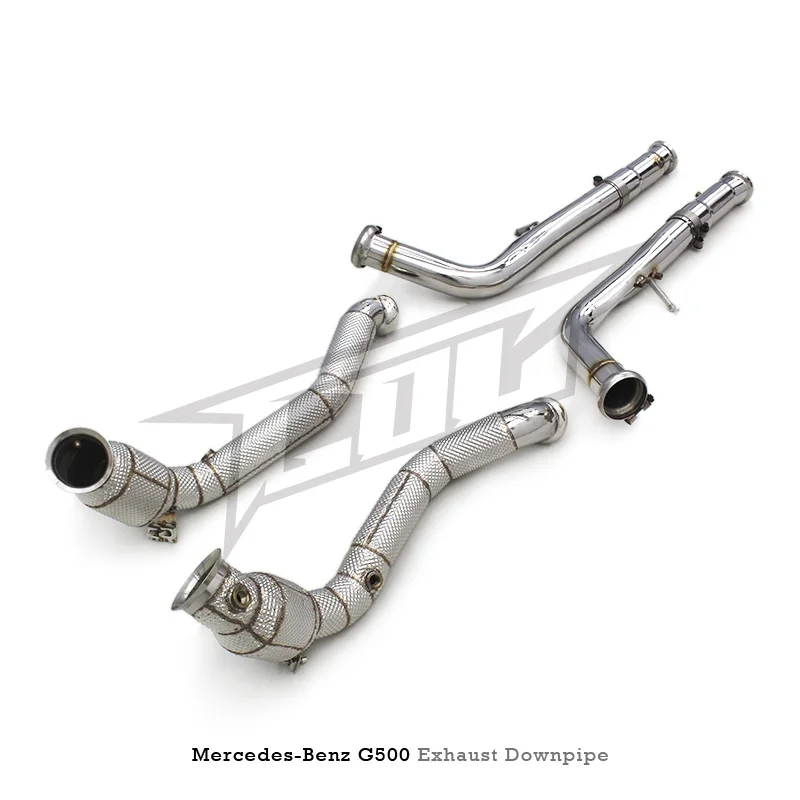 Head Section High flow Pipes Exhaust Pipes branch downpipe Exhaust Pipe with catalyst  For Mercedes-Benz G500 4.0T 