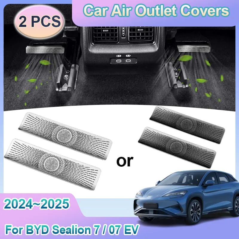 

Car Air Outlet Cover For BYD Sealion 7 Accessories 07 EV 2024~2025 Under Rear Seats Ventilation Protection Vent Anti-Blocking