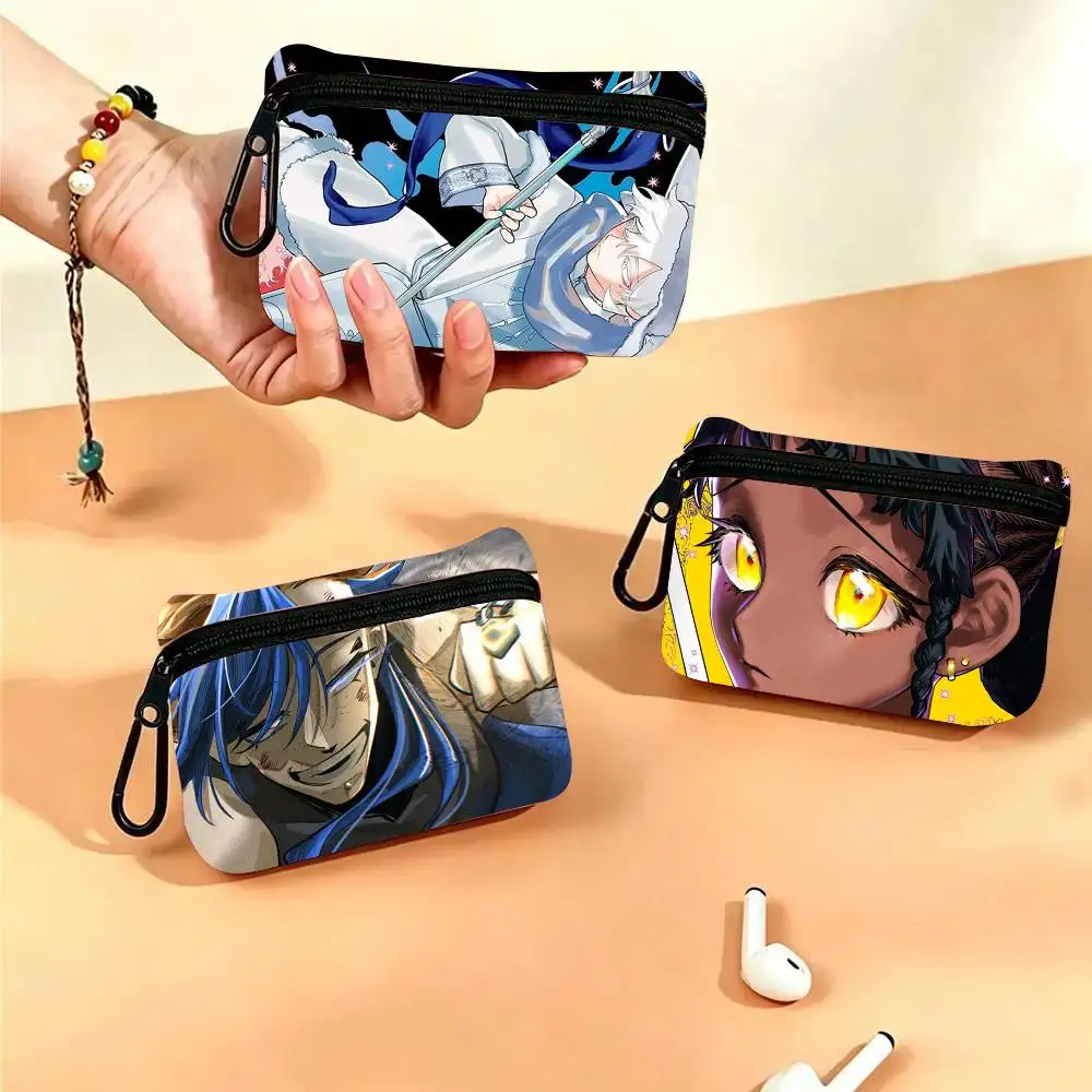 Anime M-Madan No Ichi Oxford Fabric Wallet With Zipper Hanging Multifunctional Bag For Credit Cards Keys Coins