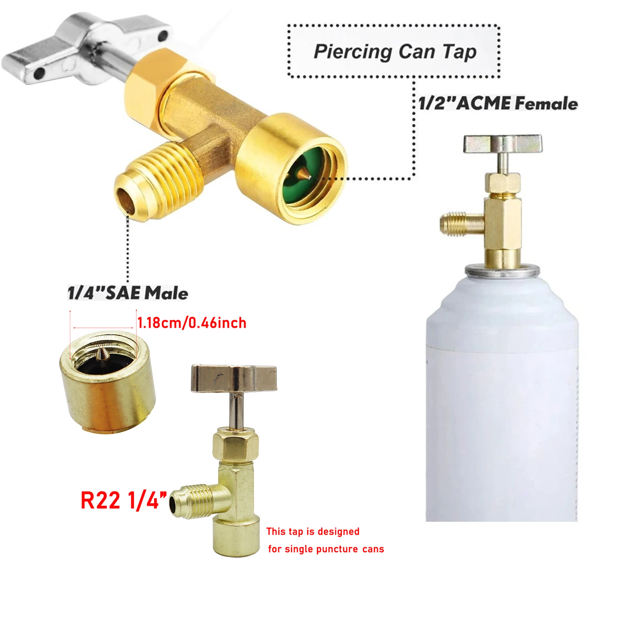 

Refrigerant Manifold Meter Kit for automotive air conditioning charging of R410A, R22, R134a, R404A refrigerants