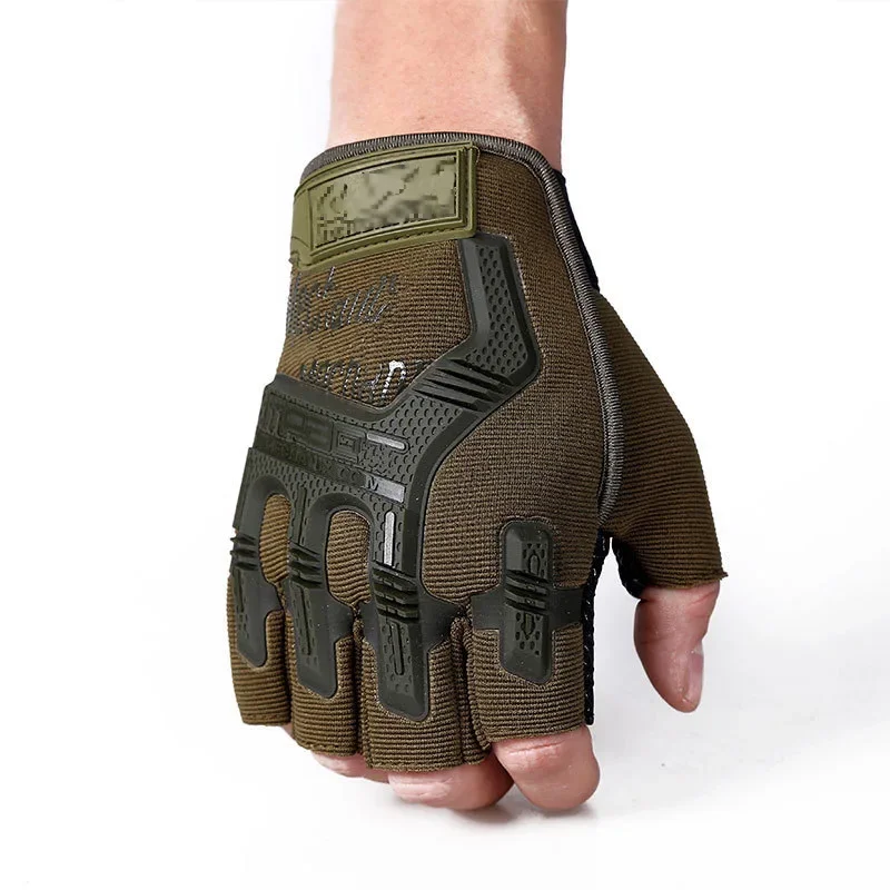 Men Tactical Gloves Military Shooting Cut Proof Fingerless Anti-Slip Paintball Airsoft Bicycle Gloves