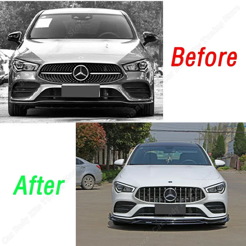 Front Bumper Lip Splitter Diffuser Body Kits Spoiler Guard for Mercedes Benz CLA C118 X118 W118 2020-2023 Car Accessories