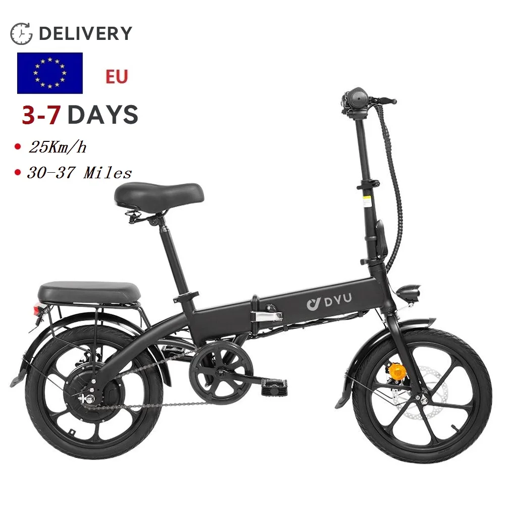 CAMORO DYU A1F European Warehouse 16Inch Electric Bicyclette 36V 250W Motor Max Load 120KG City Cruiser Folding E Bike