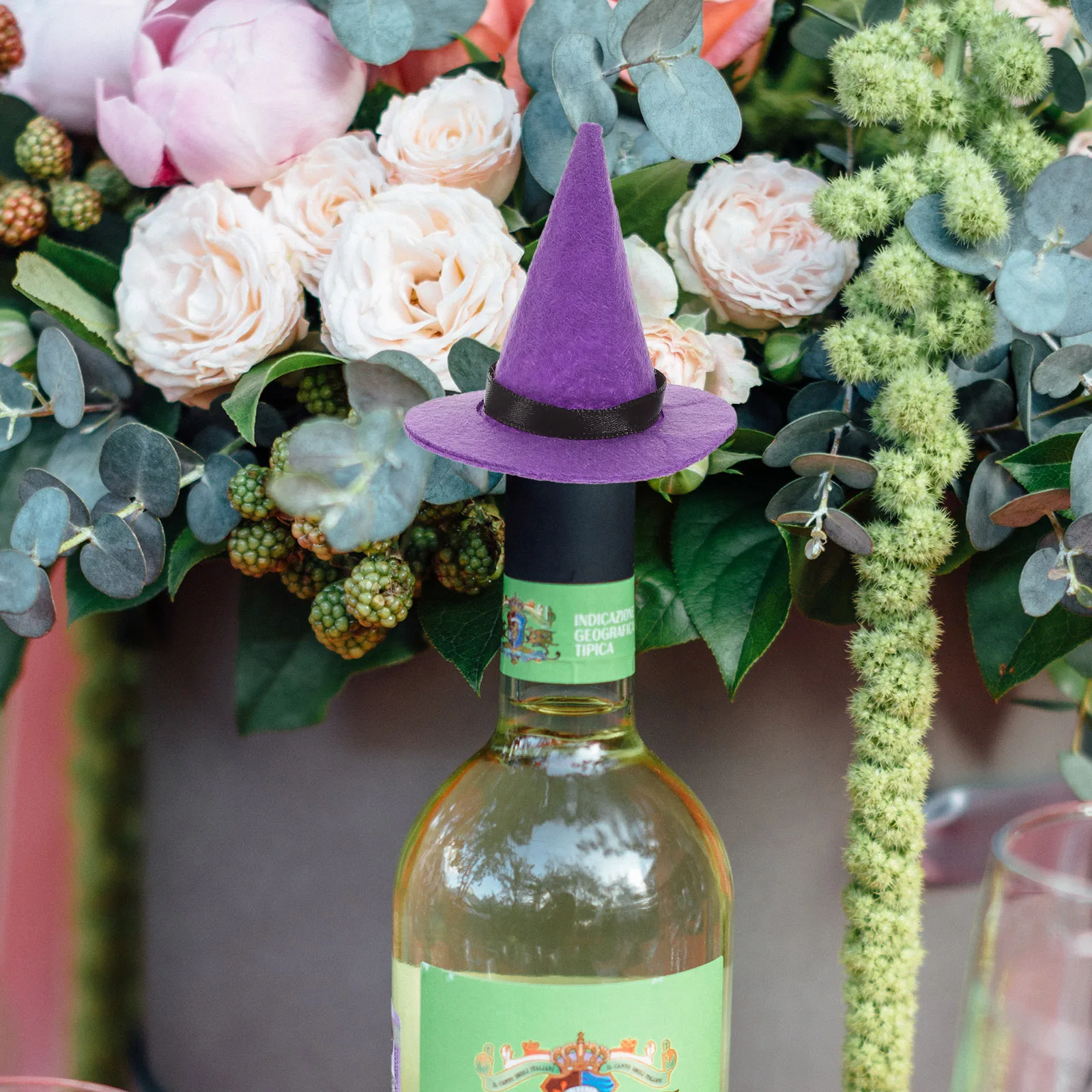 

3pcs Hat Decorative Props Wine Bottle Topper Party Favors Halloween Party Decoration Tiny Witch Hats Halloween
