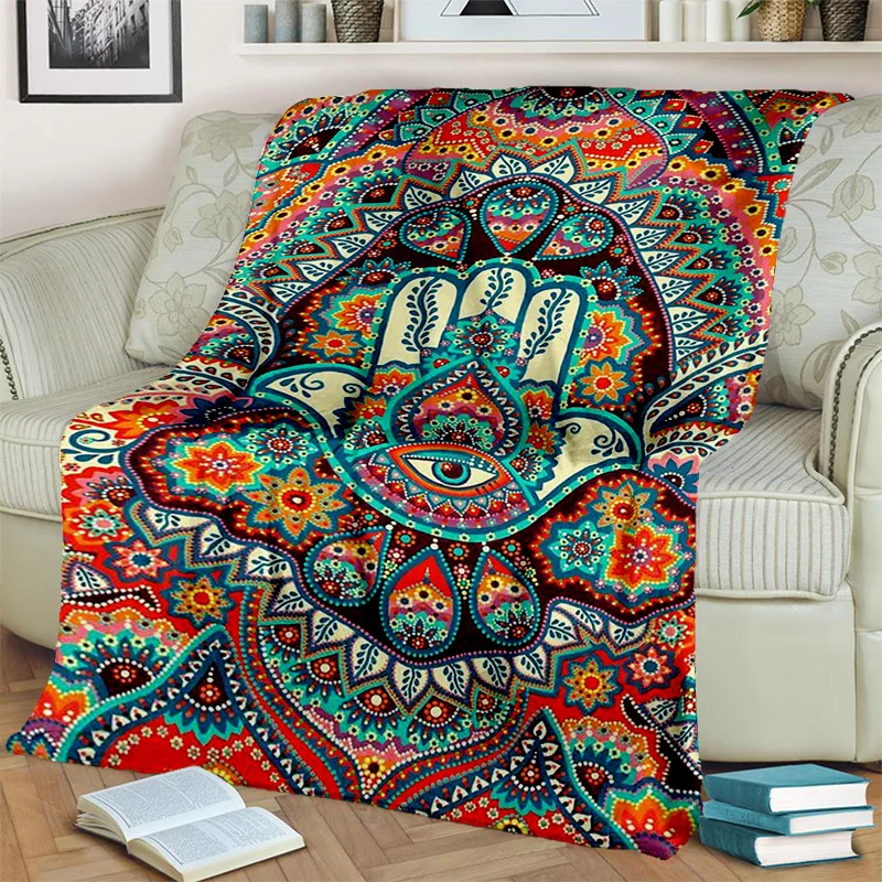 3D Evil Eye Nazar Tree of Life HD Blanket,Soft Throw Blanket for Home Bedroom Bed Sofa Picnic Travel Office Cover Blanket Kids