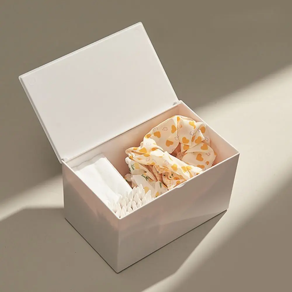 

Multifunctional Plastic Flip Cotton Swab Box DIY Transparent Toothpick Container Easy To Use with Lid Makeup Organizer Household