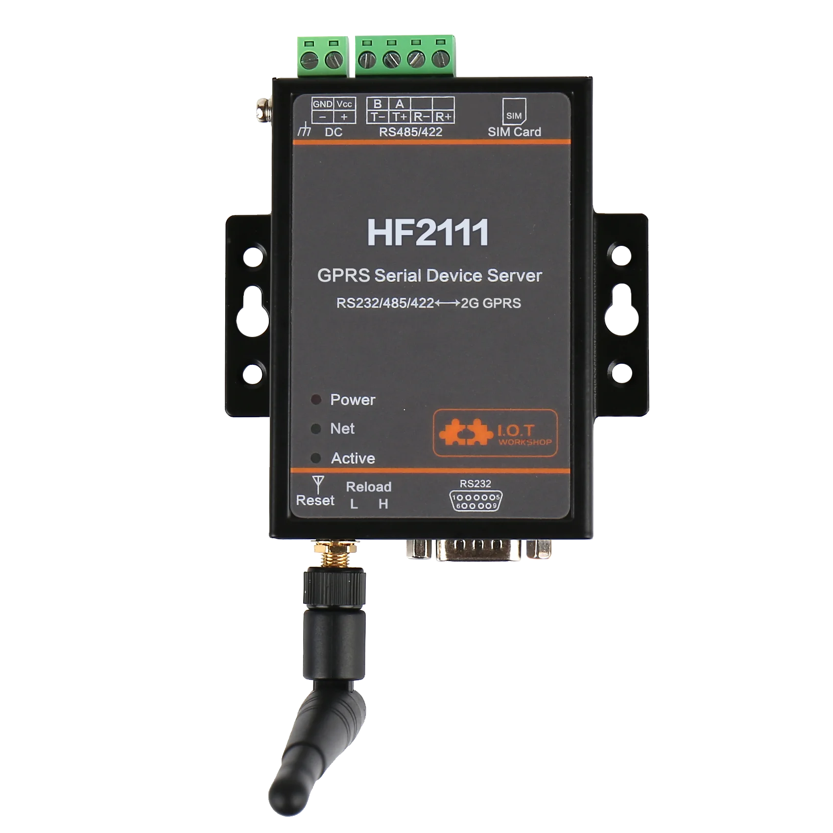 HF2111 GPRS Serial Device Server RS232 RS485 RS422 a 2G GPRS GSM Converter di DTU IOT Device 5-36V