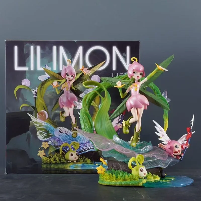 Digimon Figure Lilimon Figures 19cm Pvc Cute Girls Models Statue Dolls Figurine Collection Desk Decoration Toys Christmas Gifts