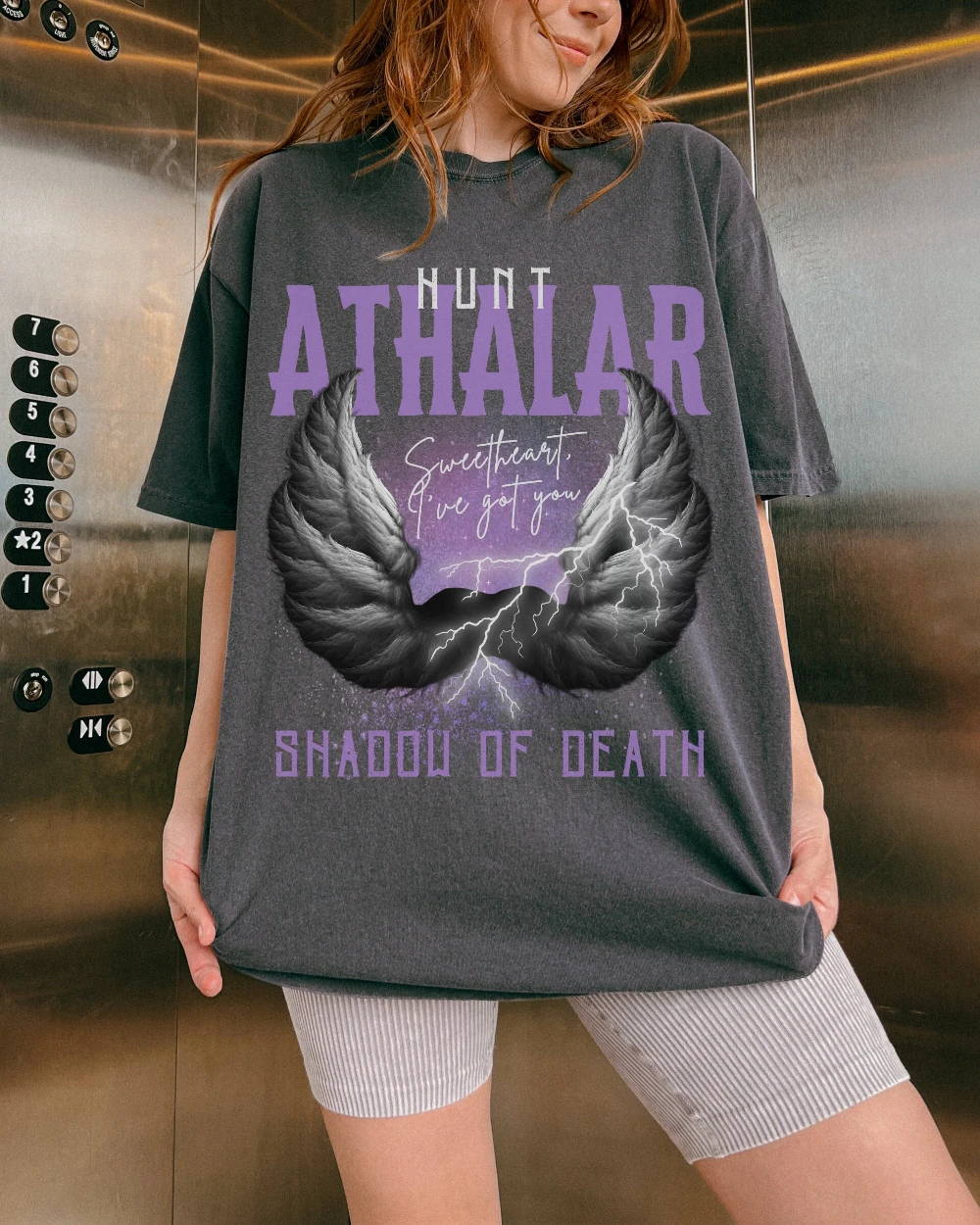 Camiseta Hunt Athalar Crescent City Merch Umbra Mortis ACOTAR Merch SJM Merch Sarah Camisetas Femininas para o Verão Unissex para Todas as Estações