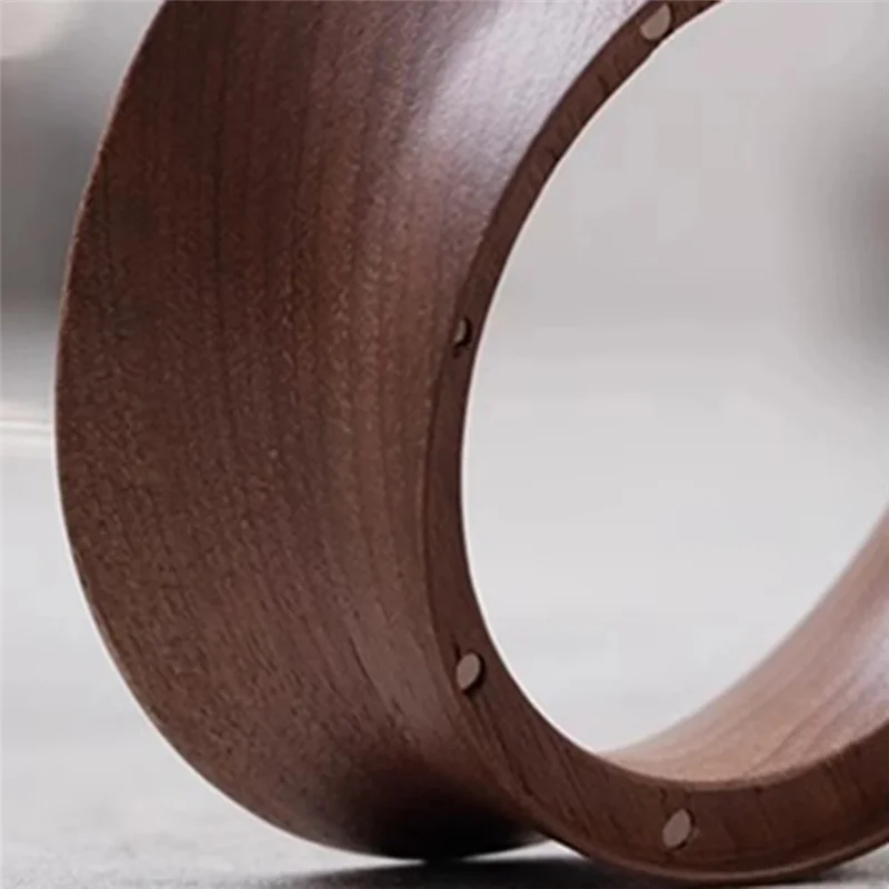 A75X Top Coffee Dosing Ring Funnel Magnetic Walnut For Delonghi E61 Portafilter Espresso Accessories
