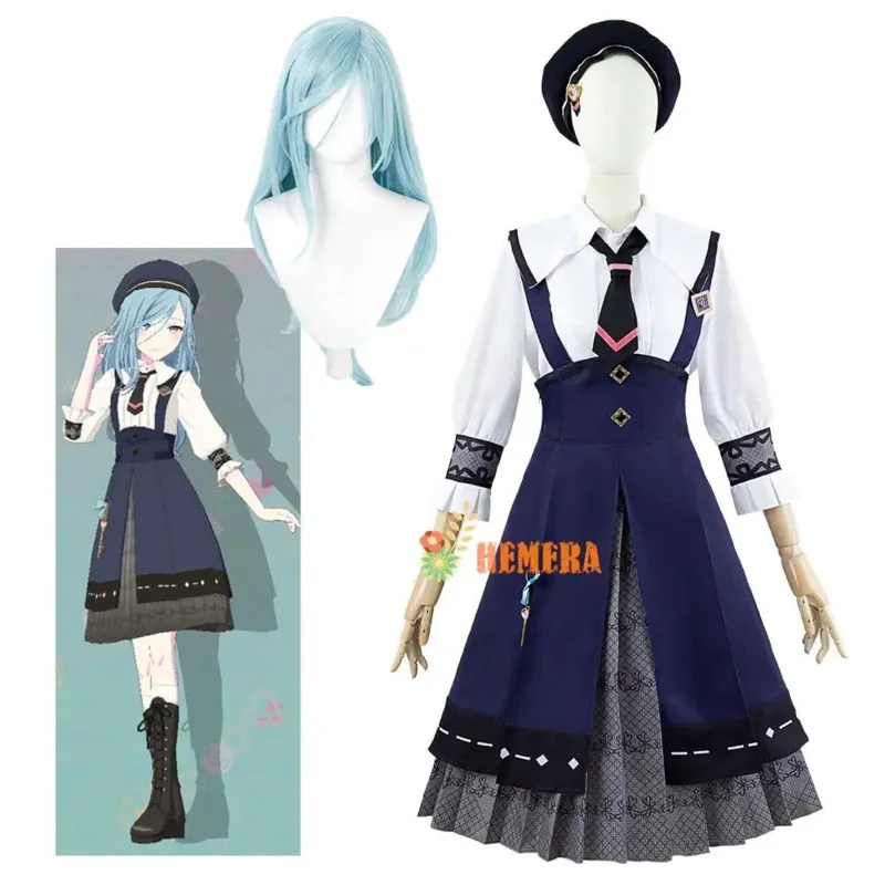 Ss13Hinomori Shizuku Cosplay Projeto Sekai Colorido Palco Feat Traje Peruca Chapéu Terno Halloween Pjsk Nova Pele Vestido Casual Mulheres