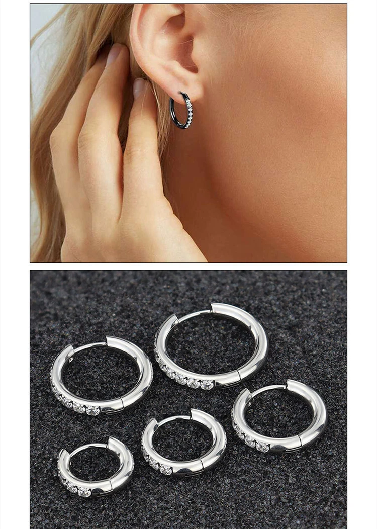 20897 Edelstahl-Zirkon-Ohrringe, Mini-Linie 1,6/2/2,5 mm, hochglanzpoliert, Ohrring-Zubehör, minimalistischer Stil, Größe 8/10/12 mm – Detail 5