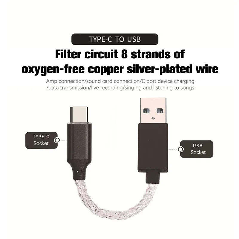 Usb Type C Naar Type C Dac Hifi Adapter Oortelefoon Amplifie Digitale Decoder Aux Audio Kabel Converter Android Otg Adapter kabel