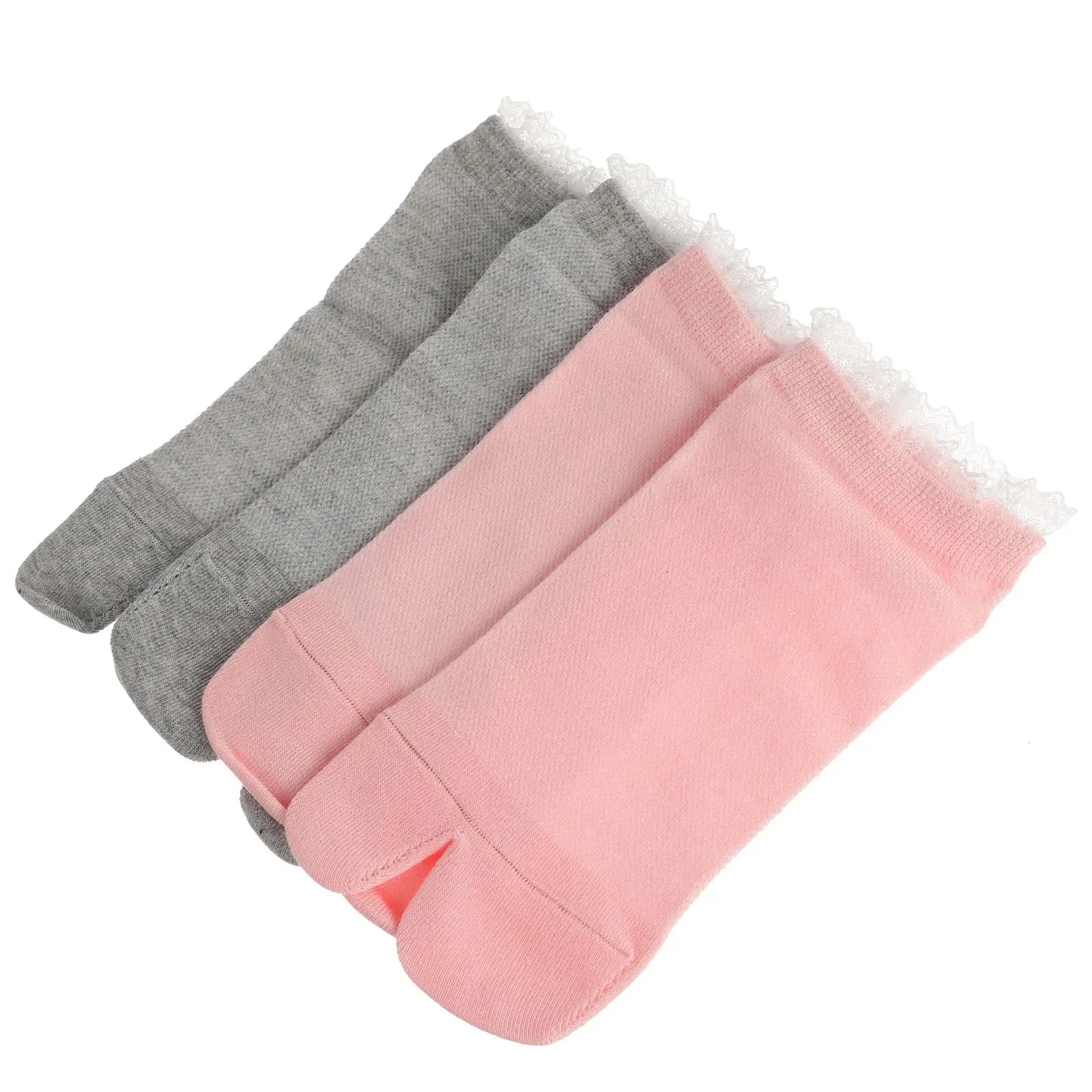 

2 Pairs Two Toe Socks Stylish Cotton Women Adorable Breathable Sweat Absorption Elastic Wear Resistance On Off Flexibility