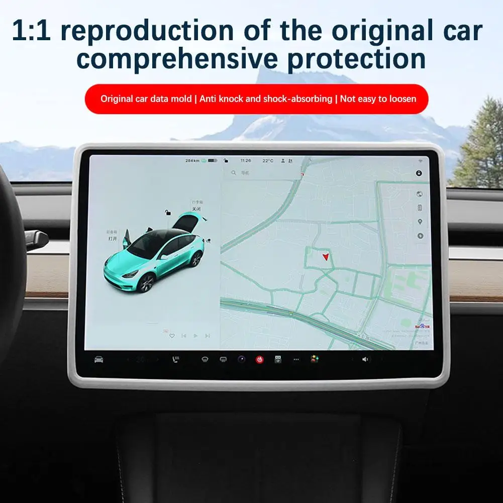 Per Tesla Model 3 Highland Screen Protector cornice in Silicone Display Edge Body Cover per accessori di controllo centrale Tesla