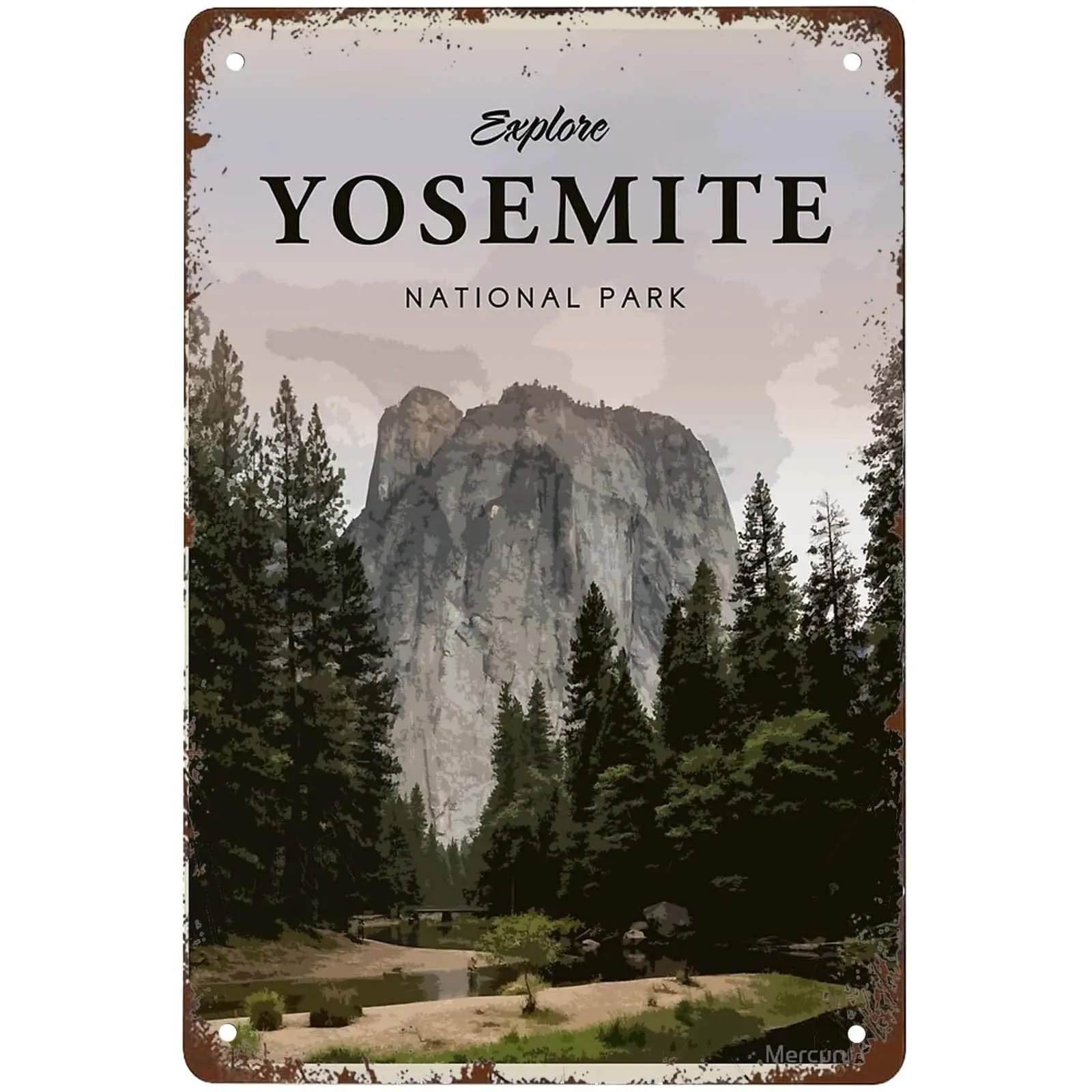 Funny Yosemite National Park Signs Wall Decor Vintage Metal Tin Sign Art Poster Fun Bar Office Home Cafe Man Cave Bathroom  sign