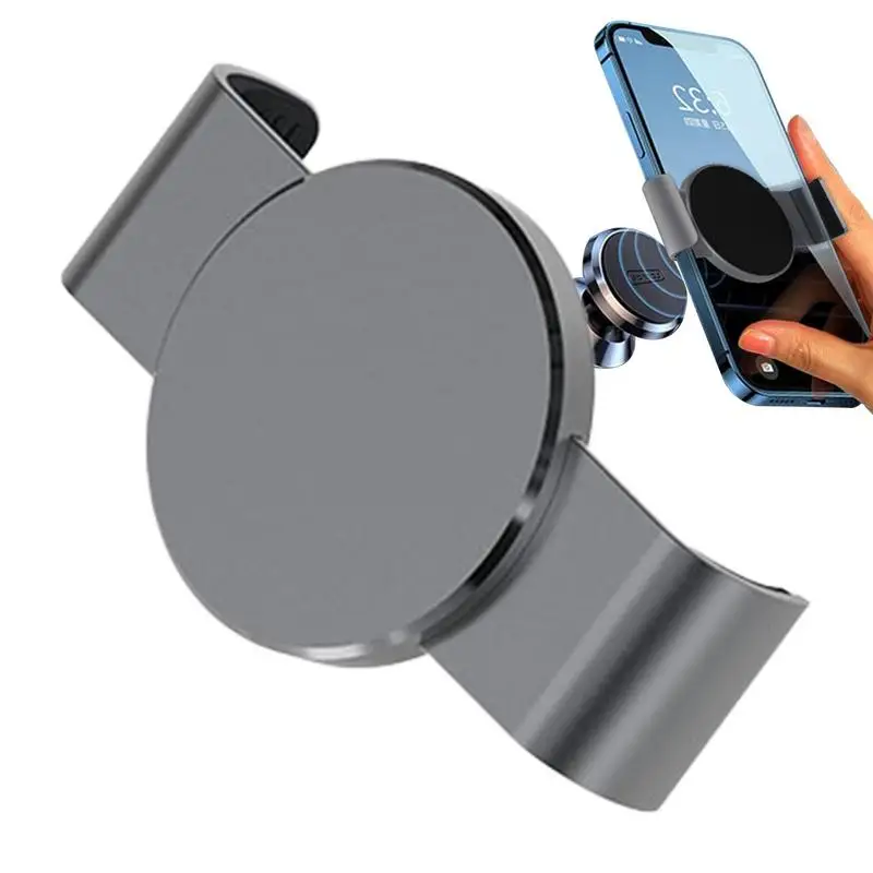 Metal Phone Clamp For Magnetic Car Mount Phone Clip For Magnet Phone Car Holder For IPhone Samsungxiaomi Smartphone