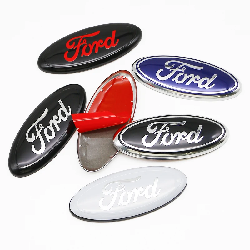 Pegatina 3D de 11.5cm para la parrilla delantera, logotipo, accesorios de maletero y capó para Ford Focus Fiesta mk6 mk7 Mondeo Ranger S-MAX Kuga C-MAX Edge