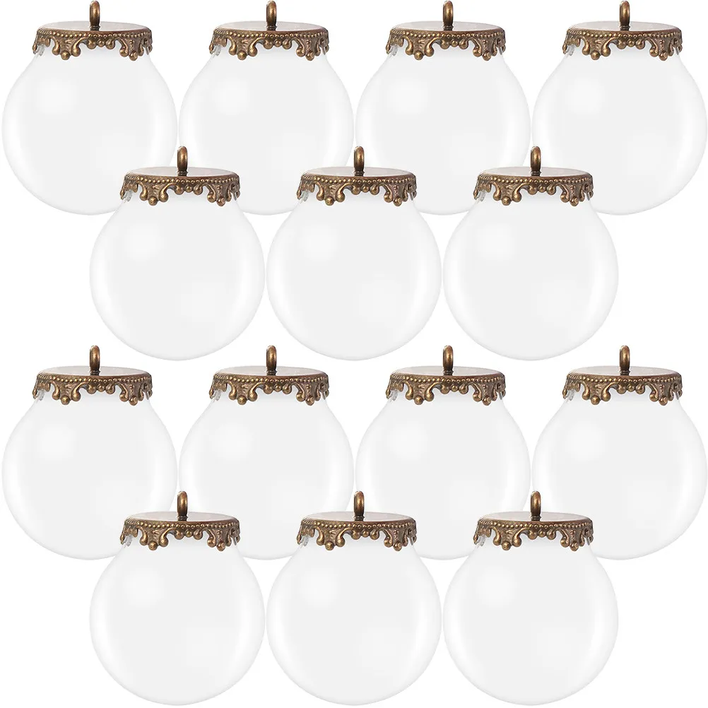 

10Sets Glass Pendant Charms Mini Clear Ball Hollow Globe Transparent DIY Supplies Jewelry Making Accessories for Keychain